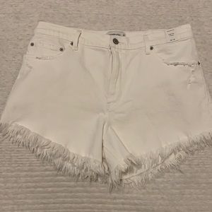 Abercrombie White Jean Shorts
